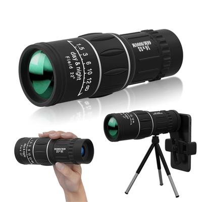 Přenosné brýle s optickým zoomem a jasným zorným polem Monokulár 8X s malým stativem a svorkou pro mobilní telefon