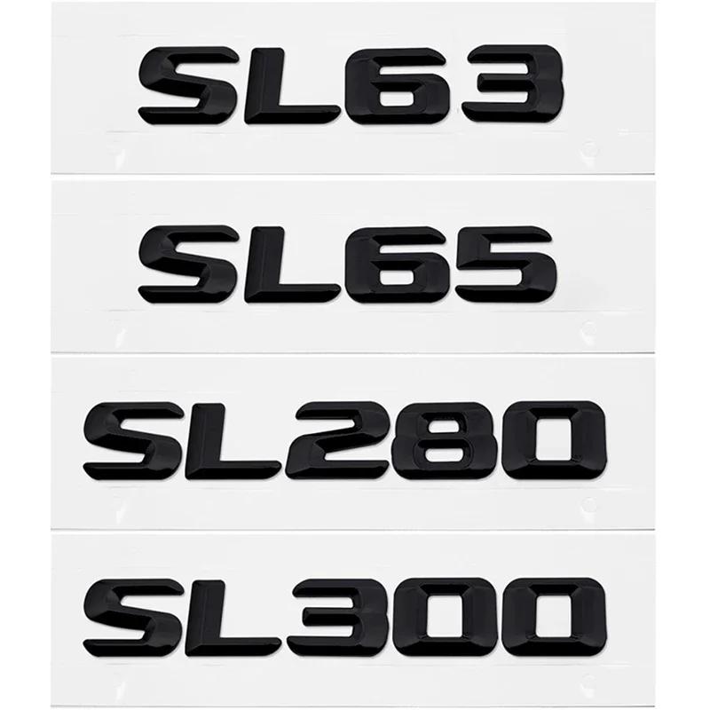 3D ABS Car Rear Trunk Badge Emblem Decals Sticker Decoration accessories for Mercedes Benz SL63 SL65 SL280 SL300 SL320 HG9