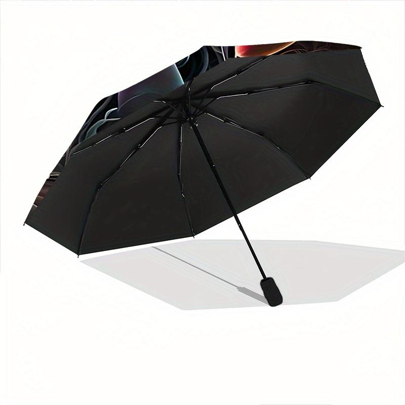 1pc Birds amidst Luminous Flowers Automatic Opening and Closing Umbrella - Small Umbrella Suitable for Various Occasions W004