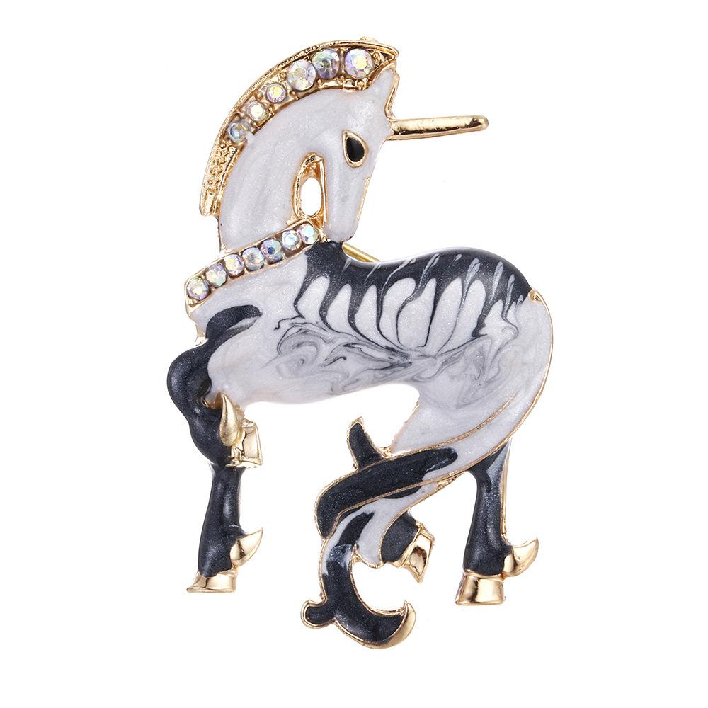 SKEDS Luxury Crystal Animal Rabbit Dog Brooches For Women Men Enamel Fashion Accessories Women's Men's Buckle Badges Brooch Pin