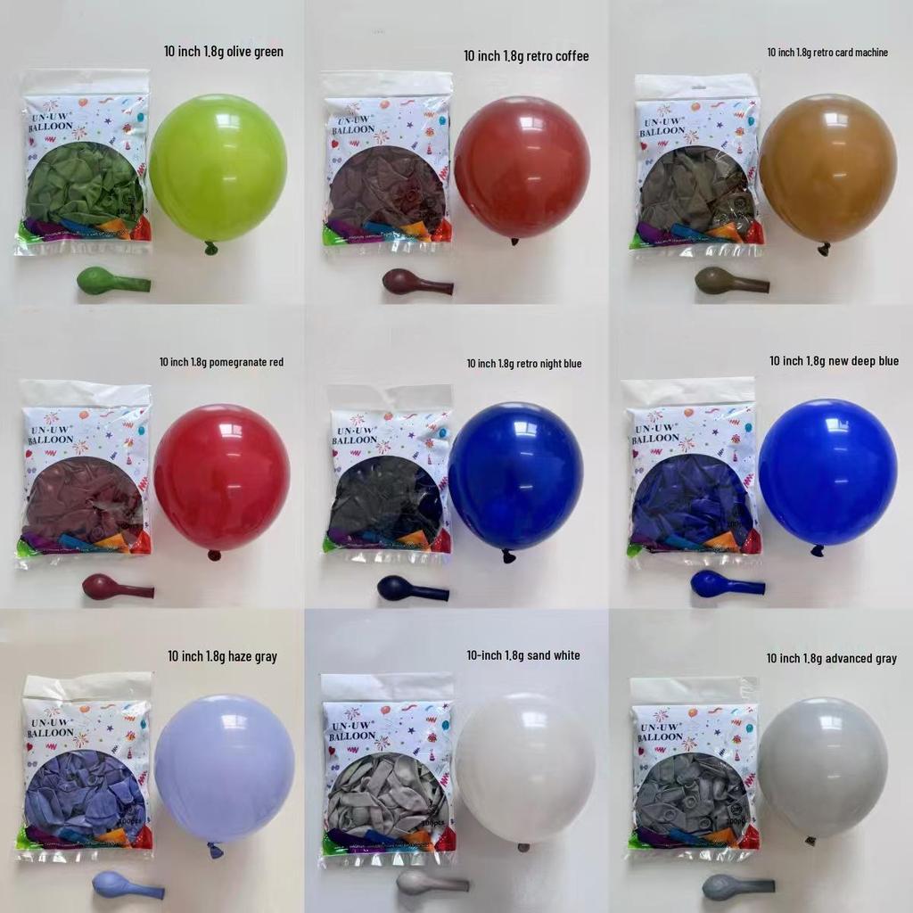 Retro Twilight 10-Inch Morandi Latex Balloons (180g) for Photography & Festival Decoration