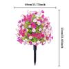 Garden Yard Stake Ground Simulation Greenery Faux Flower Decoration