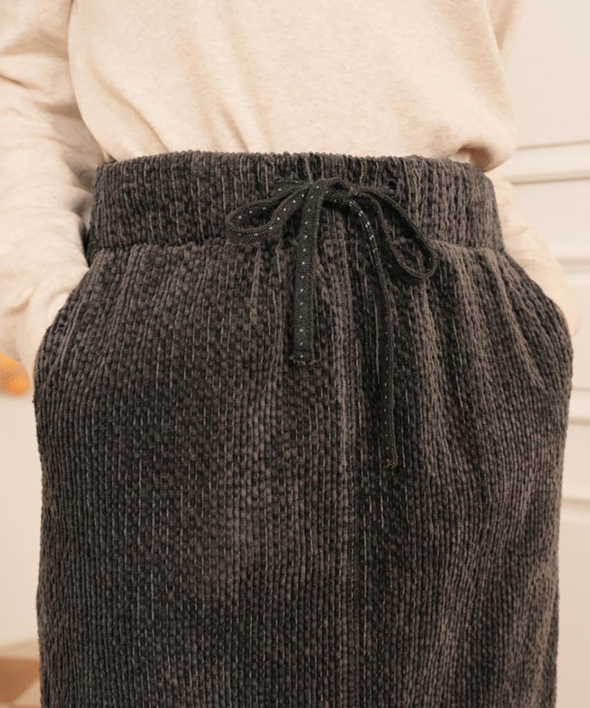 Chikita Aurora Corduroy Skirt Stone Charcoal