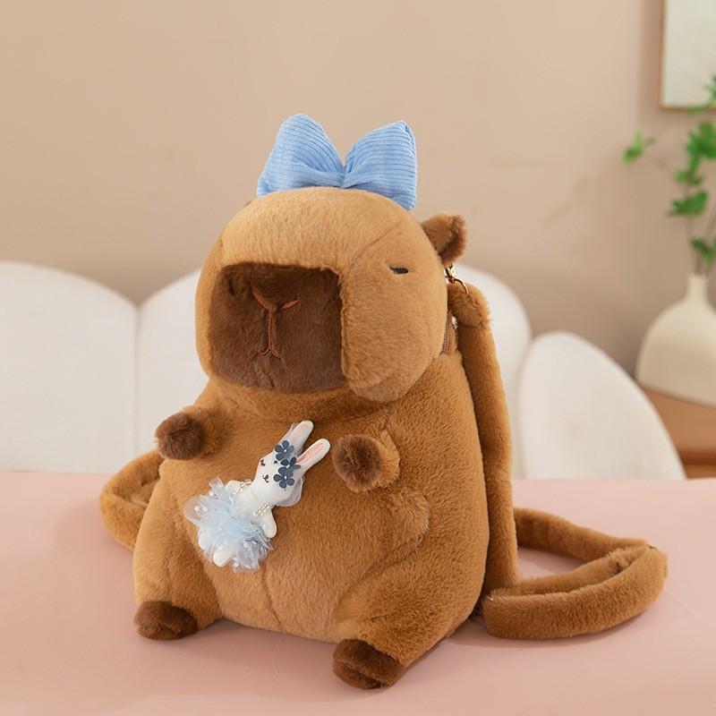 Cute Kapibara Capybara Schoolbag Female Backpack Large Capacity Internet Celebrity Ugly Cute College Student Class Bag