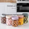 Transparent Glass Storage Jar for Tea, Grains, Snacks, and Nuts.