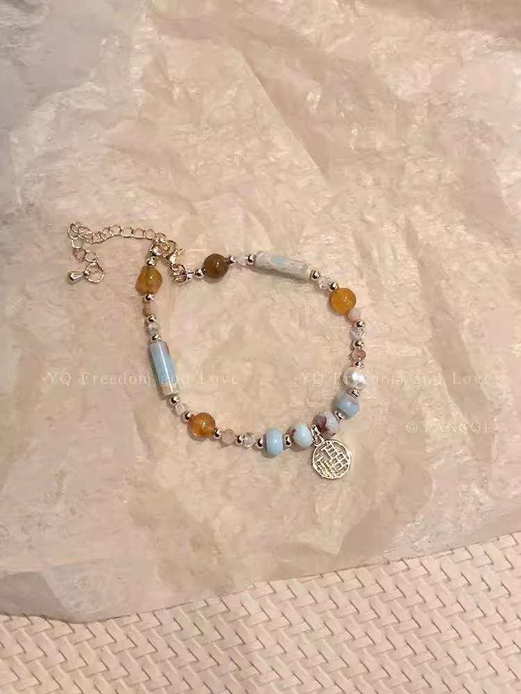Colorful Beaded Necklace - Ethnic Style Chinese Retro Light Luxury for Women
