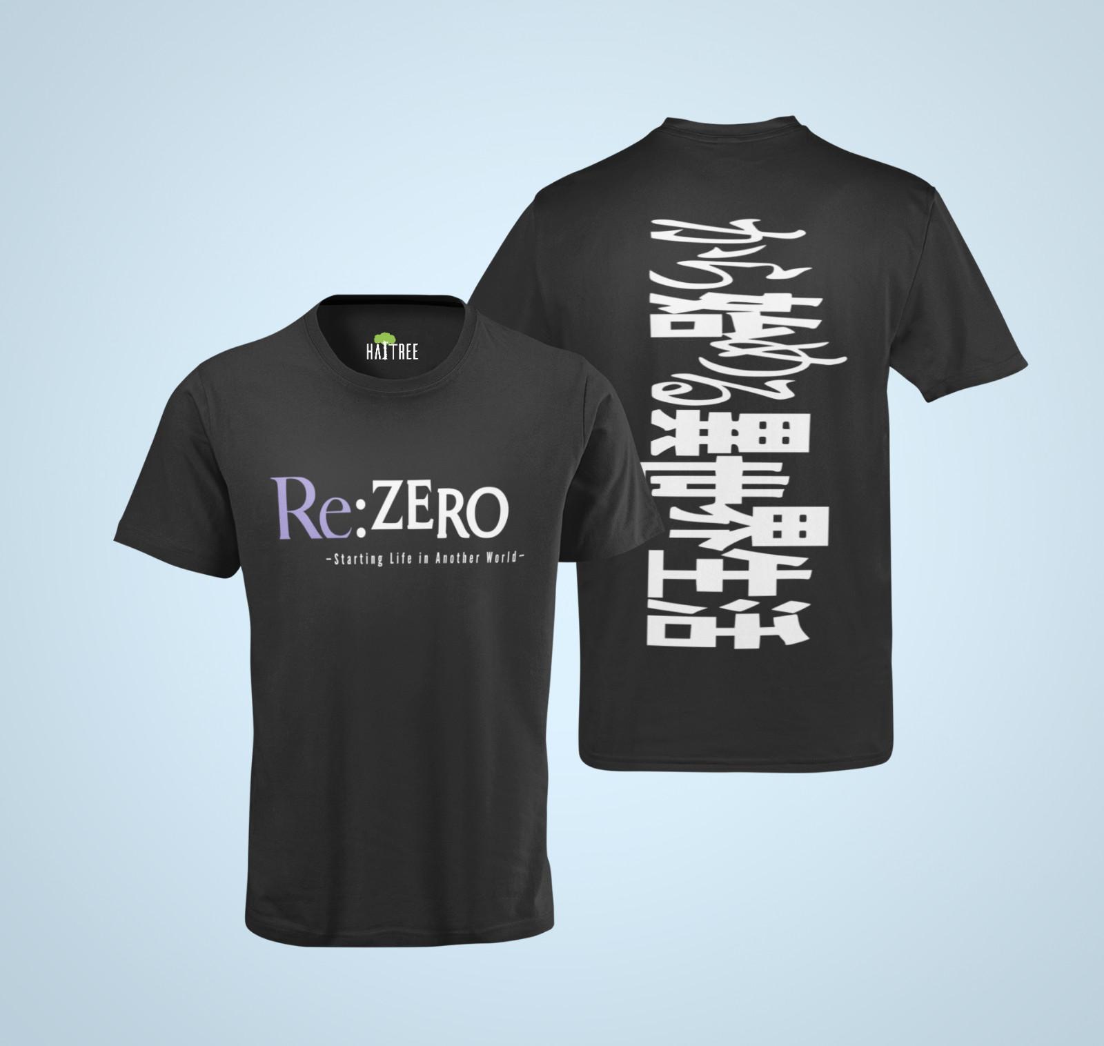 Re:Zero Starting Life in Another World Anime Logo Title Men s T-Shirt Mens Womens Tees Top Men s XL