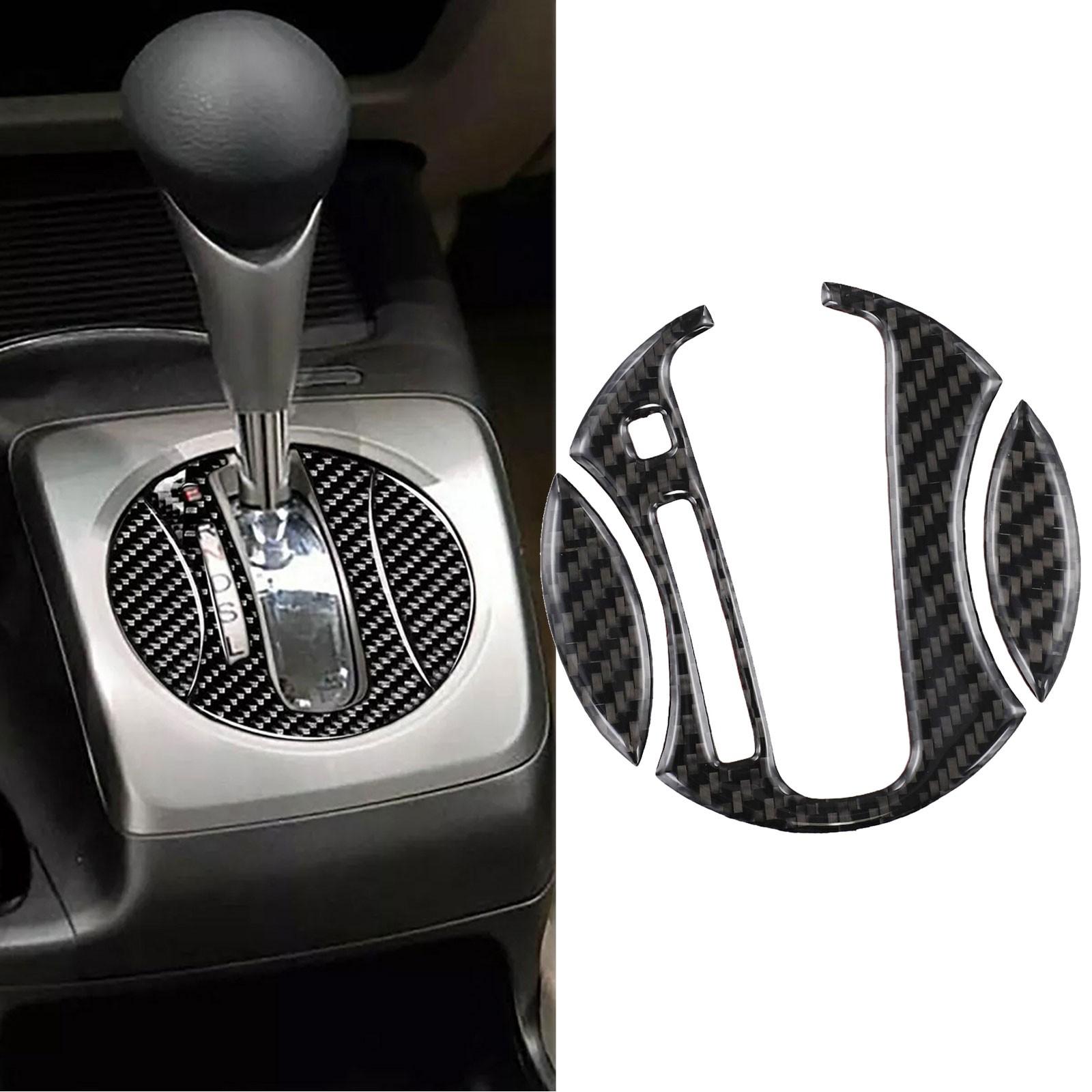 Automatic Gear Shift Panel Carbon Fiber Cover Trim For Honda Civic 8th 2006-2011
