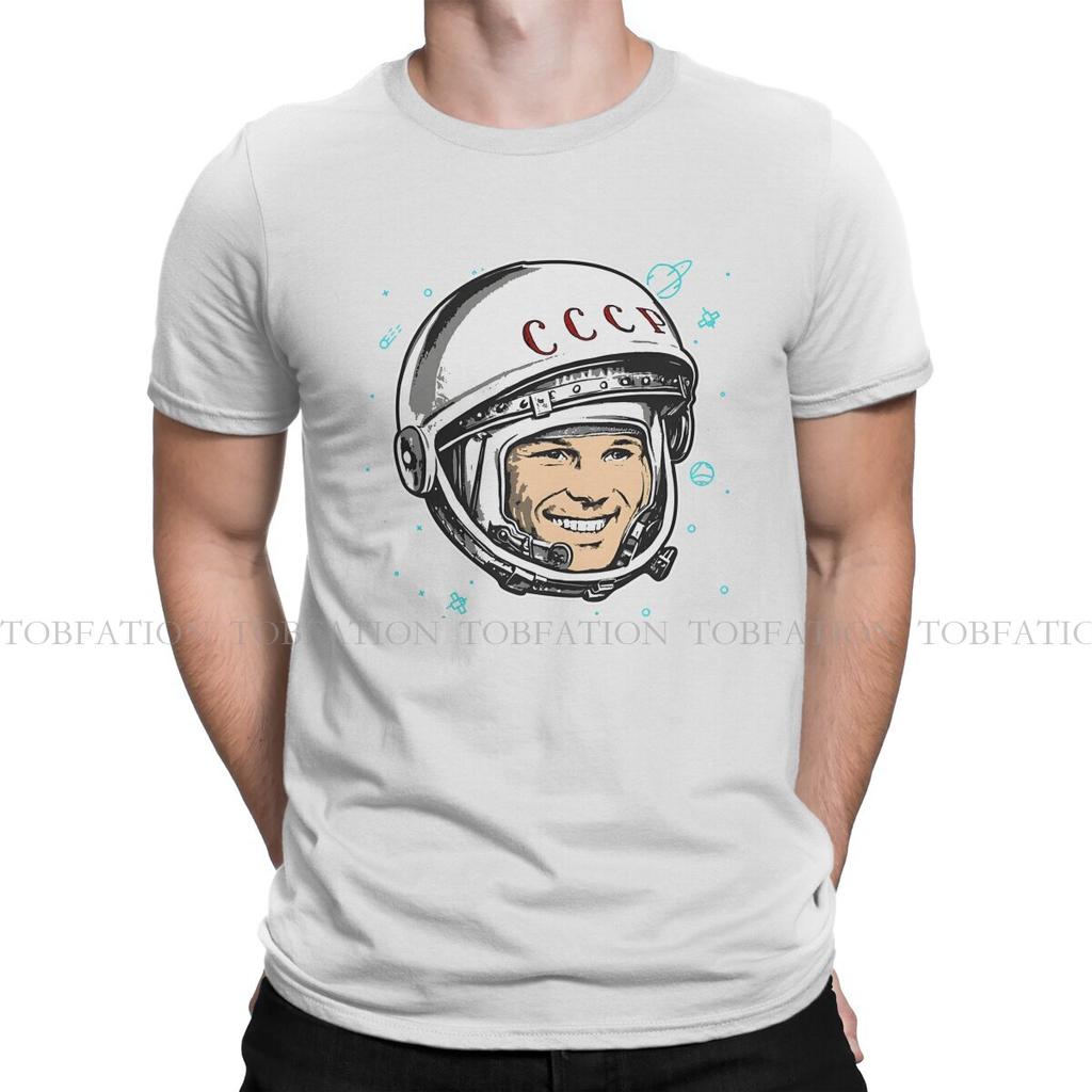 Cccp Ussr Russian Soviet Union Yuri Gagarin Tshirt Graphic Unisex Tops Vintage Fashion Summer Clothing 100 Cotton T Shirt