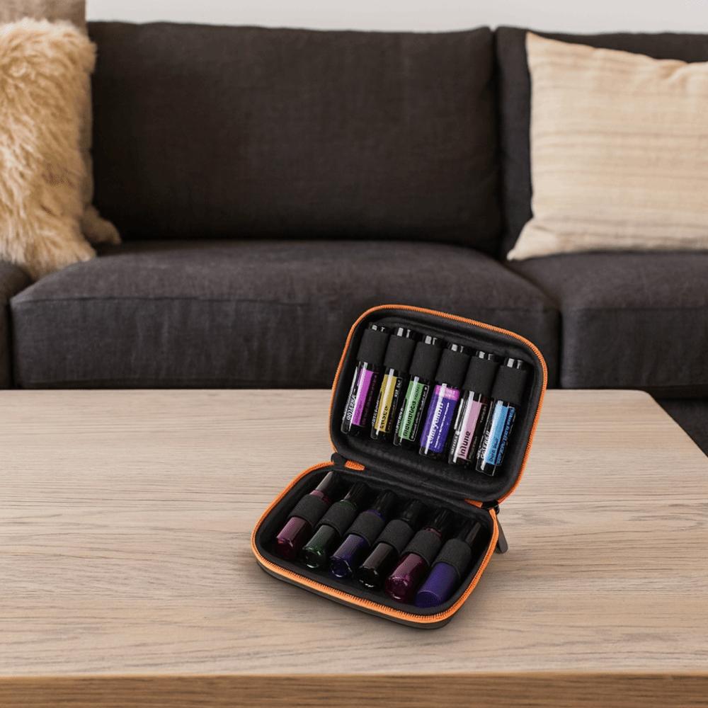 10ML Fassungsvermögen Ätherisches Öl Etui Stoßfest Parfümbox Praktische Aromatherapie Aufbewahrungstasche Reise