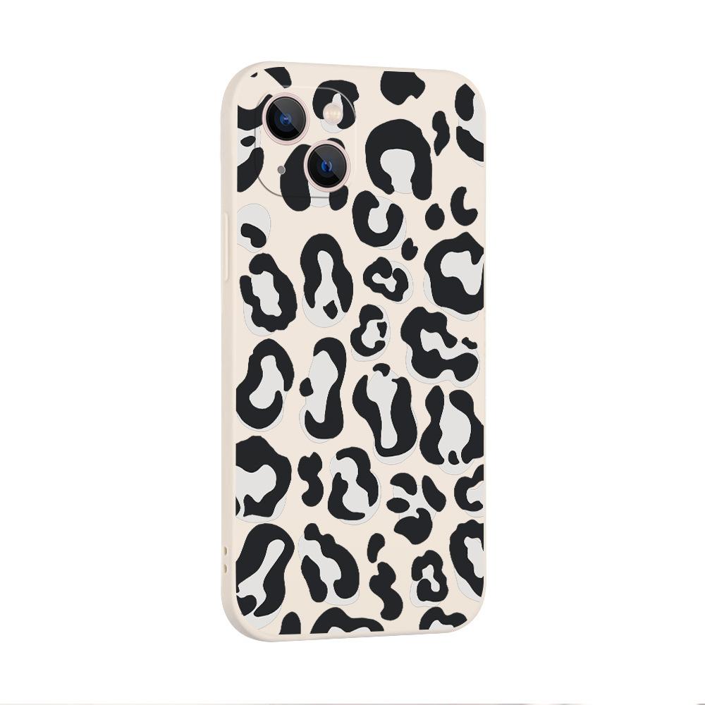 European and American leopard print mobile phone case Apple 17/16promax straight edge soft case iphone15 all-inclusive anti-drop 14p fashion