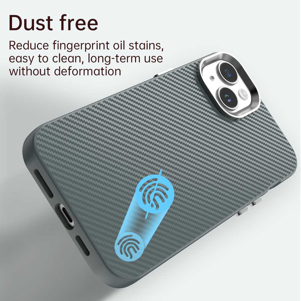 For iPhone 14/13 Case Cell Phone Hybrid Back Cover Carbon Fiber Texture
