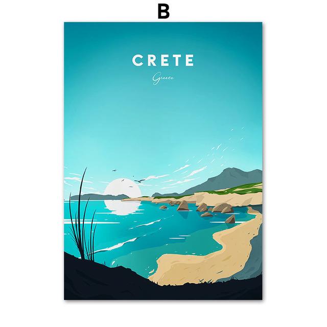World Famous City Landscape Illustration Wall Art Canvas Painting Nordic Posters And Prints Wall Pictures For Living Room Decor