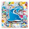 100 Marine Bio Cartoon Doodle Tablet Computer Scooter Locomotive Car Sticker Waterproof Sticker