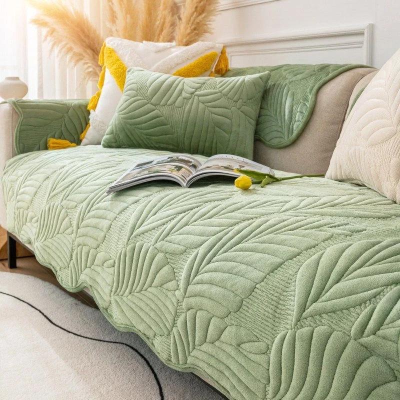 Universal Non-slip Corner Sofa Cover Thicken Plush Sofa Cover Towel Winter Warm Sofa Towel Couch Slipcovers for Living Room