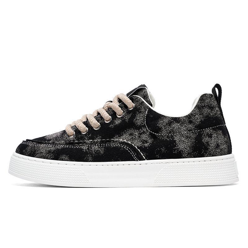 Retro men's shoes spring and summer canvas shoes breathable trend sports fashion casual trend shoes high value board shoes