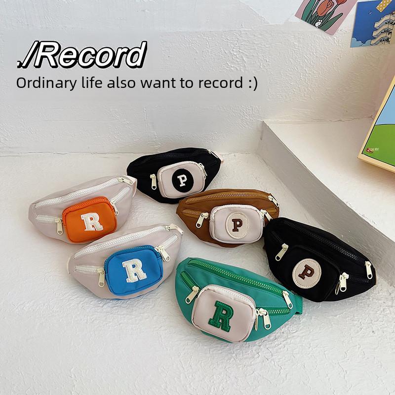 Trendy Boy's Children's Chest Bag Stylish Crossbody Bag For Kids Daily Use Brown Orange Black Blue Green