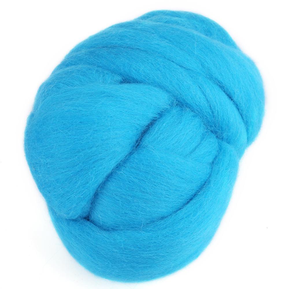 

Felt Making 55g Colored Needle Felting Wool Soft Texture Blue Felting Wool Wool Roving DIY Craft синий