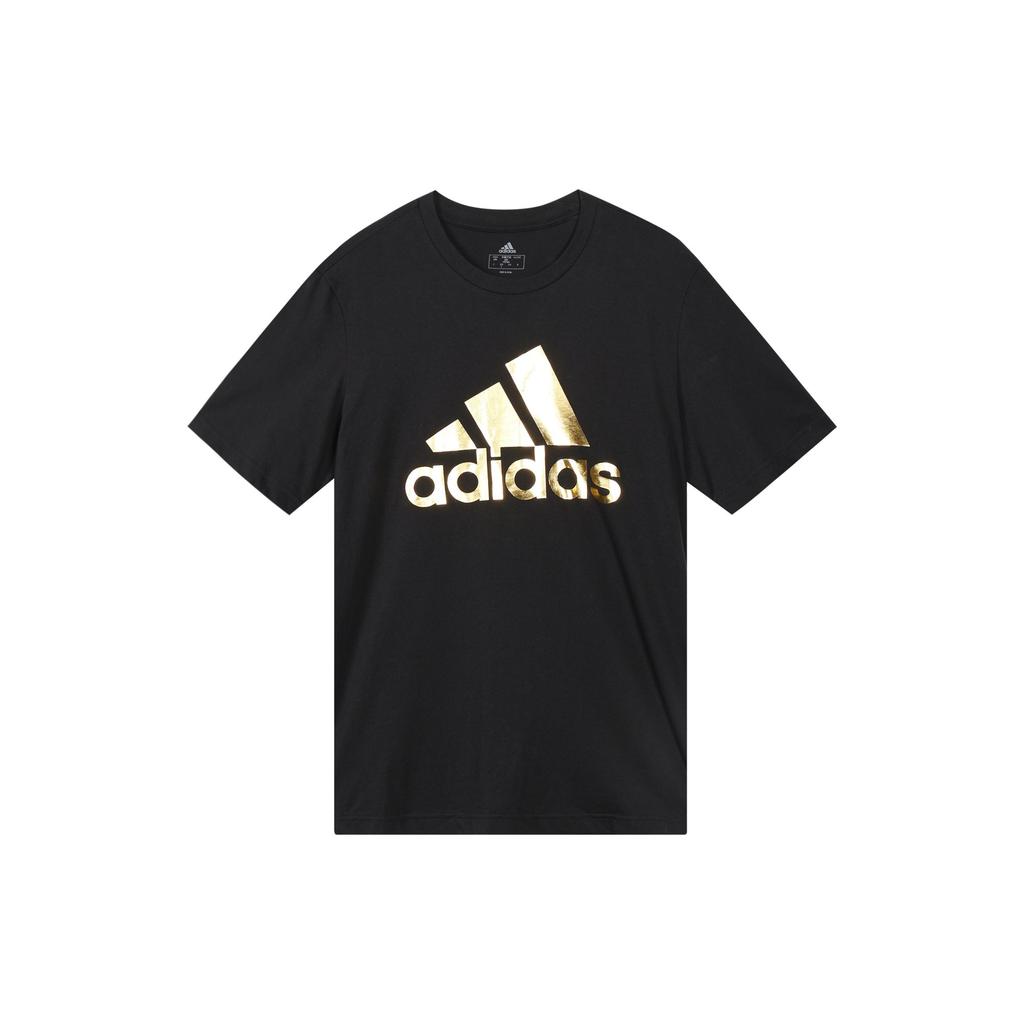 adidas T Shirts Men's Black Crew Neck Moderate Straight Fit FN1735