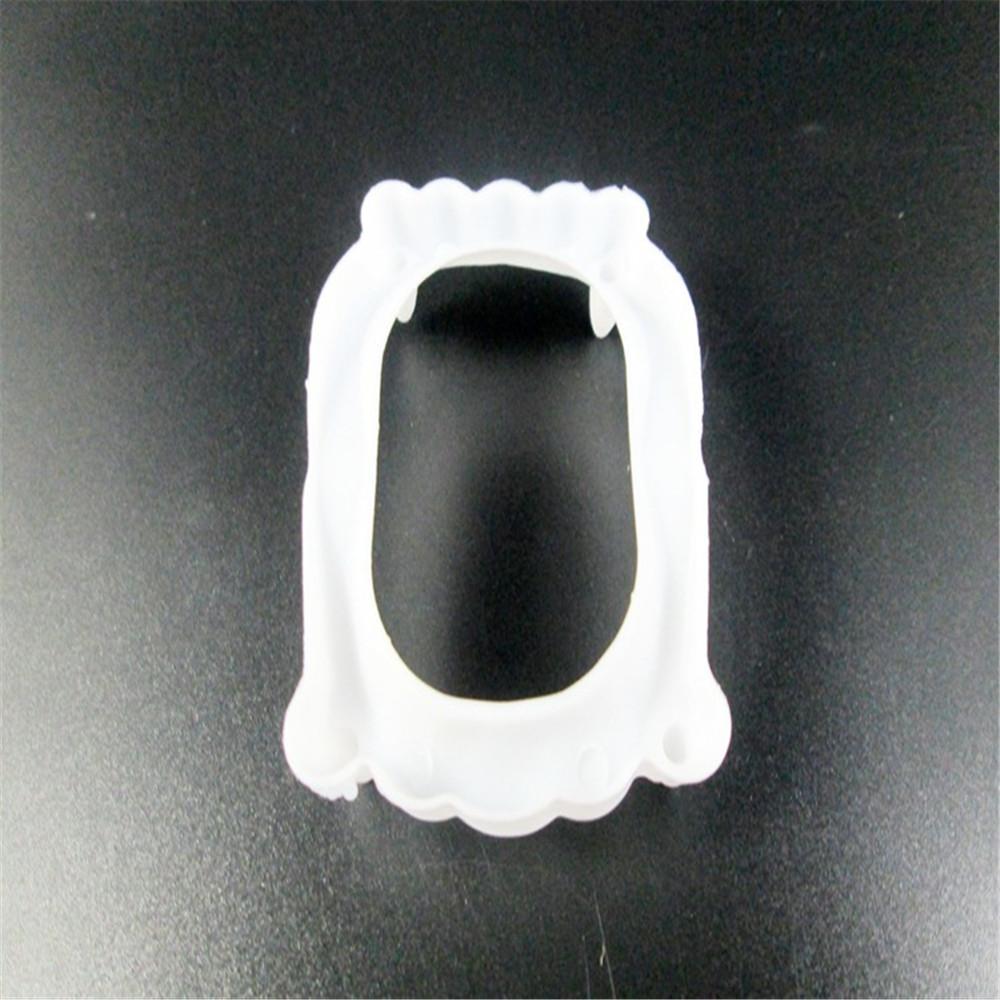 2Pcs Scary Zombie Vampire Plastic Fangs Kids White False Teeth Halloween Props