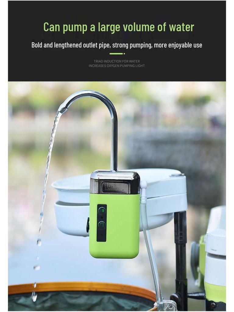 Tragbarer wiederaufladbarer elektrischer Wasserspender für Händewaschen im Freien und Belüfter zum Angeln