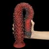 New Alien Tentacle Anal Plug Long Thick Dildo Spiral Silicone Large Butt Plug Suction Cup Anal Toy G Spot Clitoris Stimulator Dilator Adult Toy Unisex