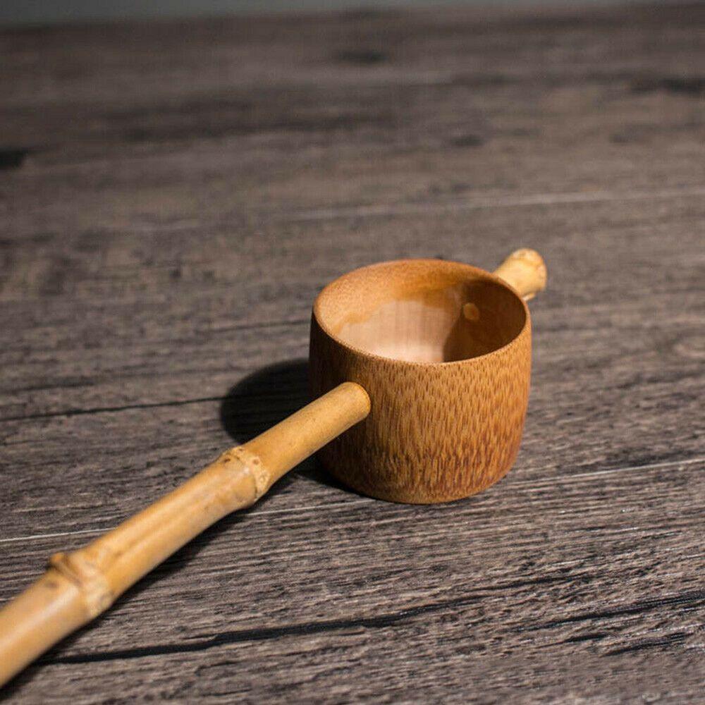 Handgefertigtes Teehaus Chinesische Wohnaccessoires Schöpfkelle mit langem Griff Teefilter Bambus Sieb Aufgussbehälter