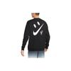 Nike Solid Color Logo Print Fleece-Lined Crew Neck Sweatshirt Men Tops Black FB8969-010