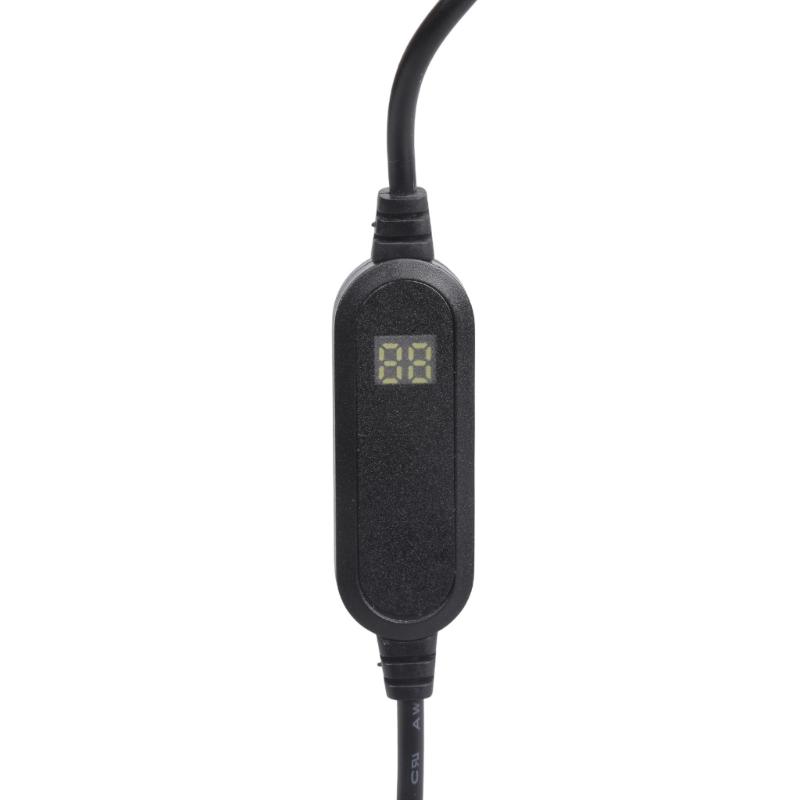 Type C To DC5525 12V Converter Cable 1.2M Length With Digital Voltages Meter For Monitoring Devices