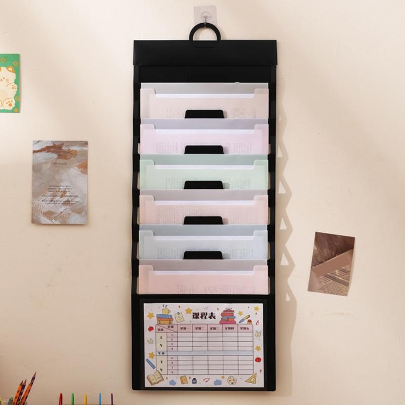 Wall Hanging Document Organizers Expanding Folder with Handle 6 Pocket Document Folder for File Paper Documents Receipts