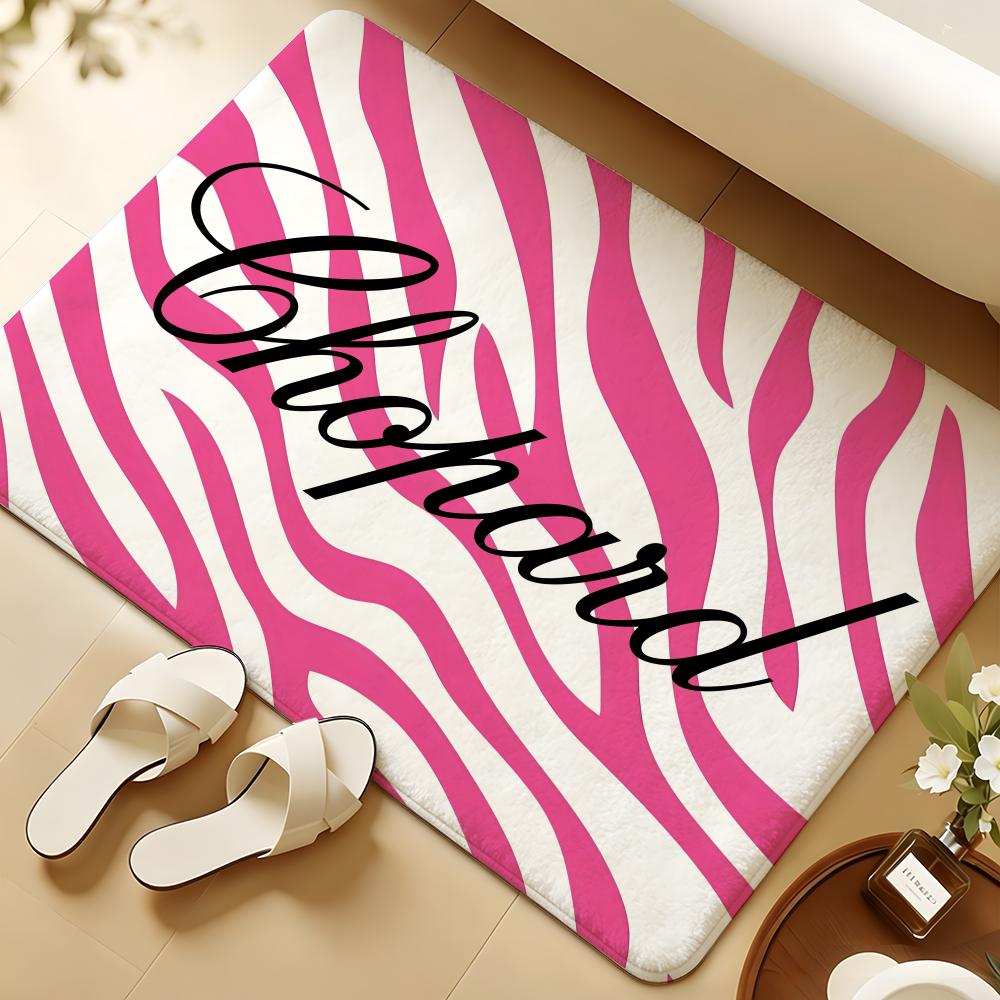 C-Chopard Brand Floor Mat Soft Flannel Rug Non-Slip Absorbent Mat For Bathroom Bedroom Home Decor