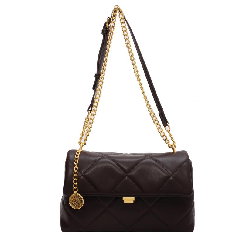 Premium textured bag women's spring and summer 2025 new trendy fashion diamond chain bag women's niche shoulder messenger bag