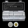 Coin Protector 20Pcs/Set Dust-proof Storage Boxes Sturdy Acrylic Box Round Protective Capaules Holder for Business Gifts Capsule
