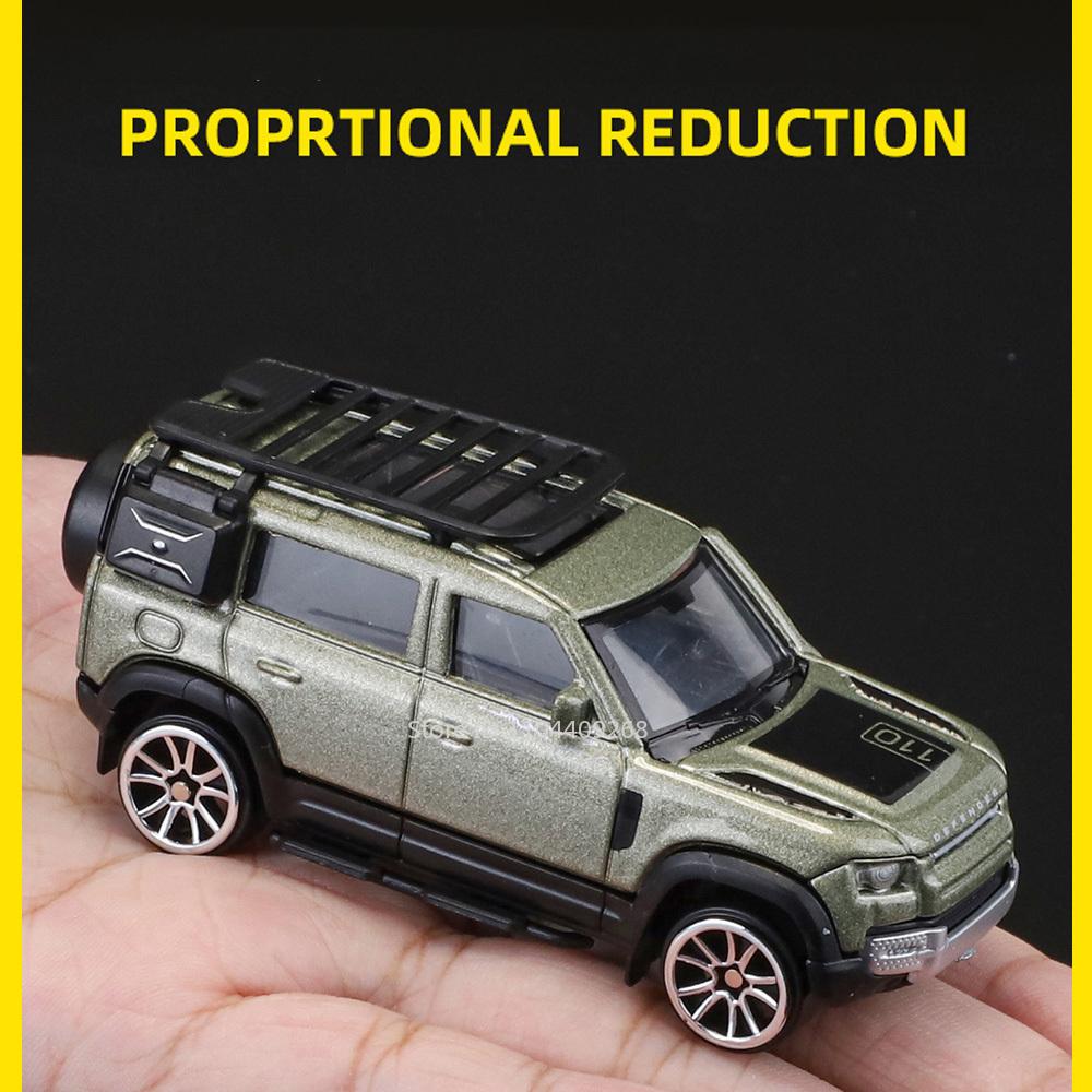 1:64 Land Rover Defender 110 Car Model Toy Alloy Diecast Shock Absorption Miniature Vehicles Models Boy Gifts Collection