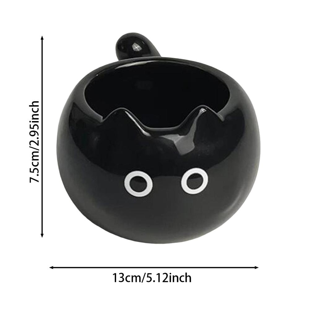 Vintage Stacking Mugs Siamese Cat Ceramic Coffee Cup Creative Design Girl Water Cup High Appearance Extra Large Tumbler Decor