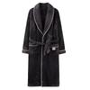 Autumn And Winter Men'S Nightgown Thermal Pajamas Fleece Thickened Flannel Long Bathrobes Coral Fleece Loungewear