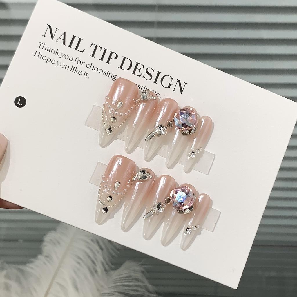 Ice-transparent Gradient Pearl Steel Bead Chain Oblique Edge Butterflies Piled Up To Drill In The Sunset Realm