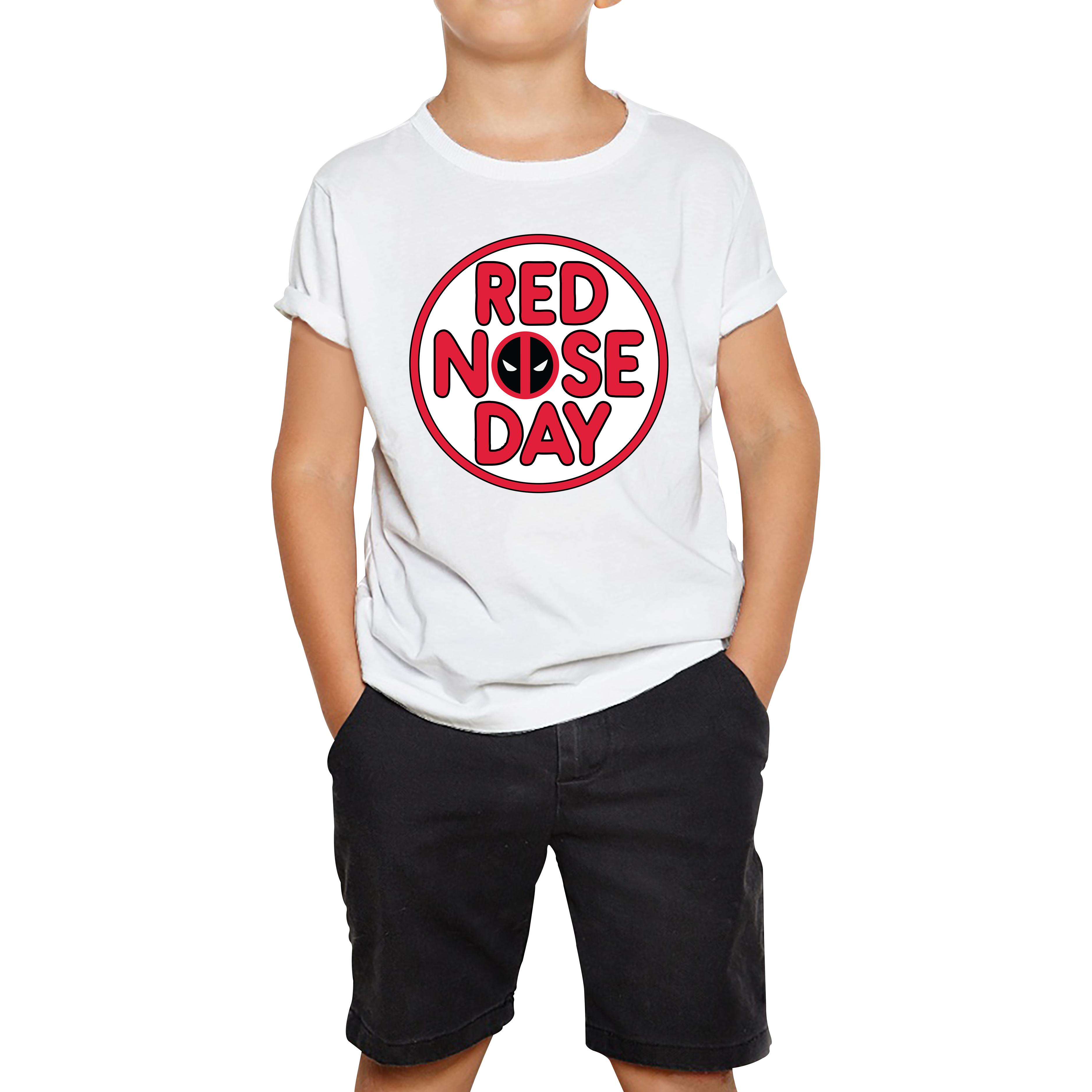 Deadpool Red Nose Day Kids T Shirt 160