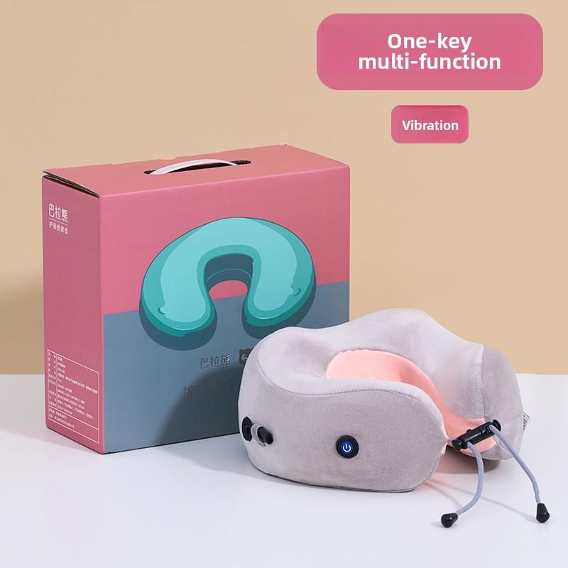 Shoulder and Neck Massage Pillow Household Multifunctional Heating Neck Protector Vibration Kneading Shawl Massager Travel Massage Pillow