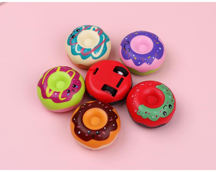 Bread Doughnut Plastic Emoji Toy Car With Pullback Action For Kids Gift And Interactive Play