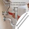2pcs 304 Stainless Steel Flexible Pipe Water Heater Connector Hose 3/8 Inch Suitable for Faucet Water Heater Connection
