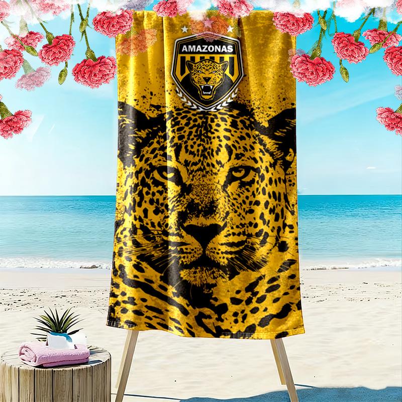 AMAZONAS FC Print Beach Towel, Large Soft Quick Dry Towel for Beach Camping Swimming