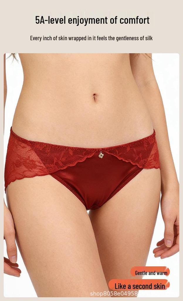 French Lace Low-Waist Thong: Breathable, Sexy Cotton Summer Panties