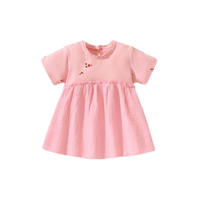 Doll-Style Short-Sleeve T-Shirt, Summer Clothing for Girls, Infant Clothes, Children's Clothing, 0-3 Years Old, Children's Tops, 5-Year-Old Toddler