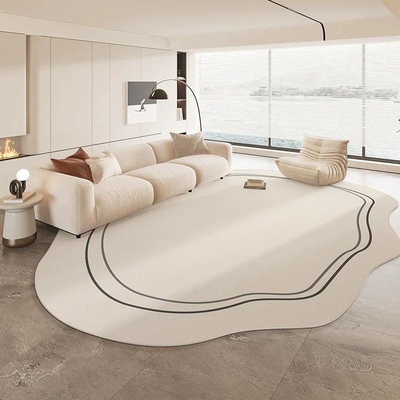 Special Shaped Cream Style French Carpet New Living Room Highend Light  Irregular Carpets Waterproof Nonslip Home Rug