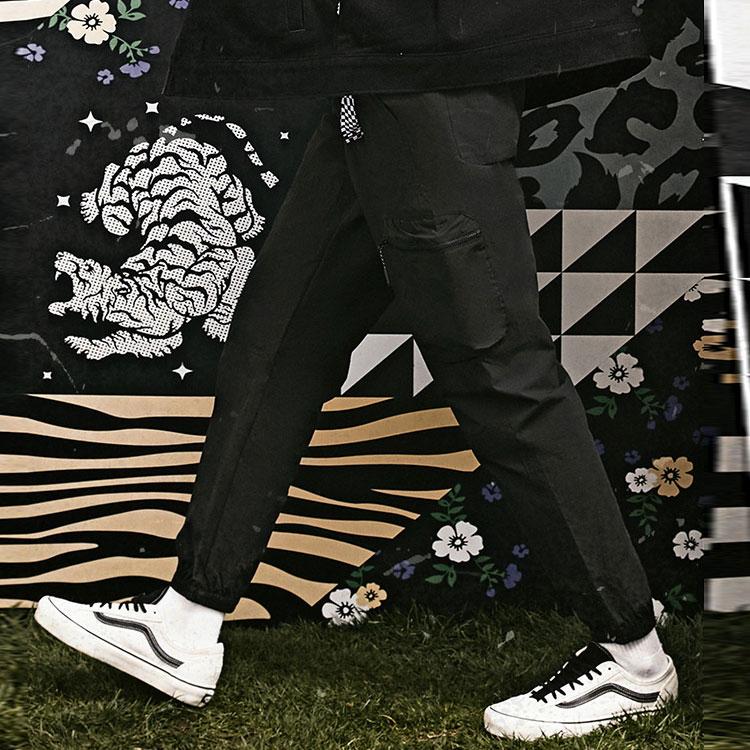 Vans Waist Detail Tapered Woven Casual Pants Women Pants Black VN0A7Q1DBLK