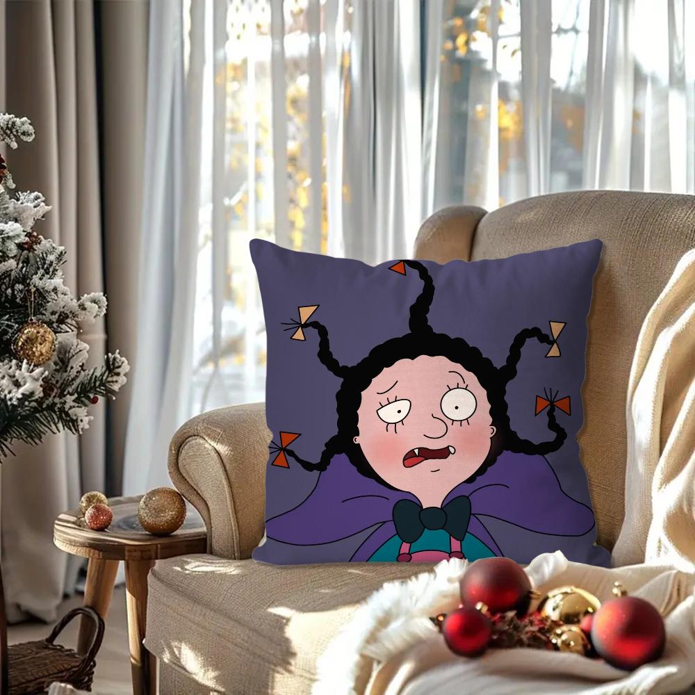 M-Mona the V-Vampire animated series Pillow Case Square Pillow Bedroom Sofa Leisure ComfortCar Living Room Home Decoration 40X40