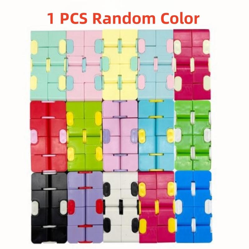 Funny Infinity Fidget Cube Transforming Anti-Stress Puzzle Toy for Adults Multi Directional Stress Relief Flip Cube Fun Gift