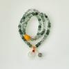 Women's Natural Green Phantom Crystal & Agate Beaded Bracelet - New Chinese Style