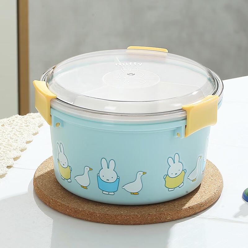 

ZISIZ 304 Stainless Steel Round Dual-Layer Lunch Box